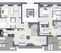Grundriss Penthouse